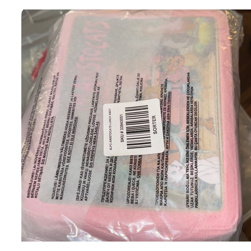 DISNEY ARISTOCATS‎ LUNCHBOX Pink CROSSBODY BAG LOUNGEFLY New - Picture 7 of 7